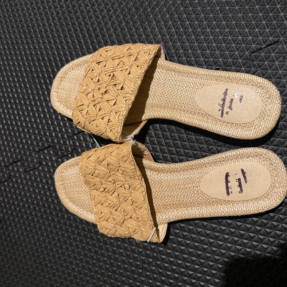 a new day Tan Braided Sandals